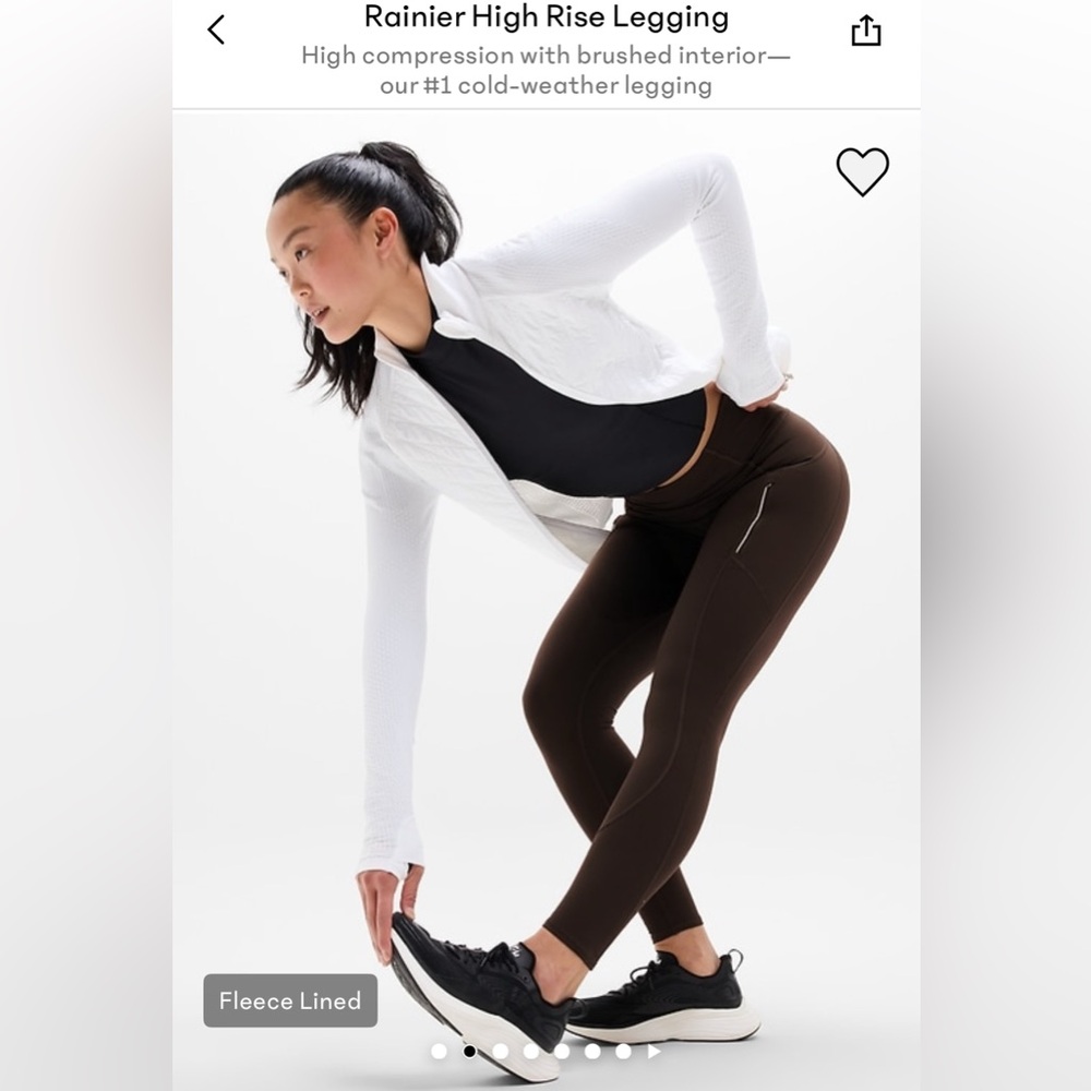 Athleta Rainier High Rise Leggings - Grey Color